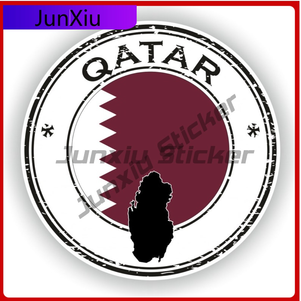 Qatar Car Accessories - Qatar Seal Sticker Ronde Vlag Unieke