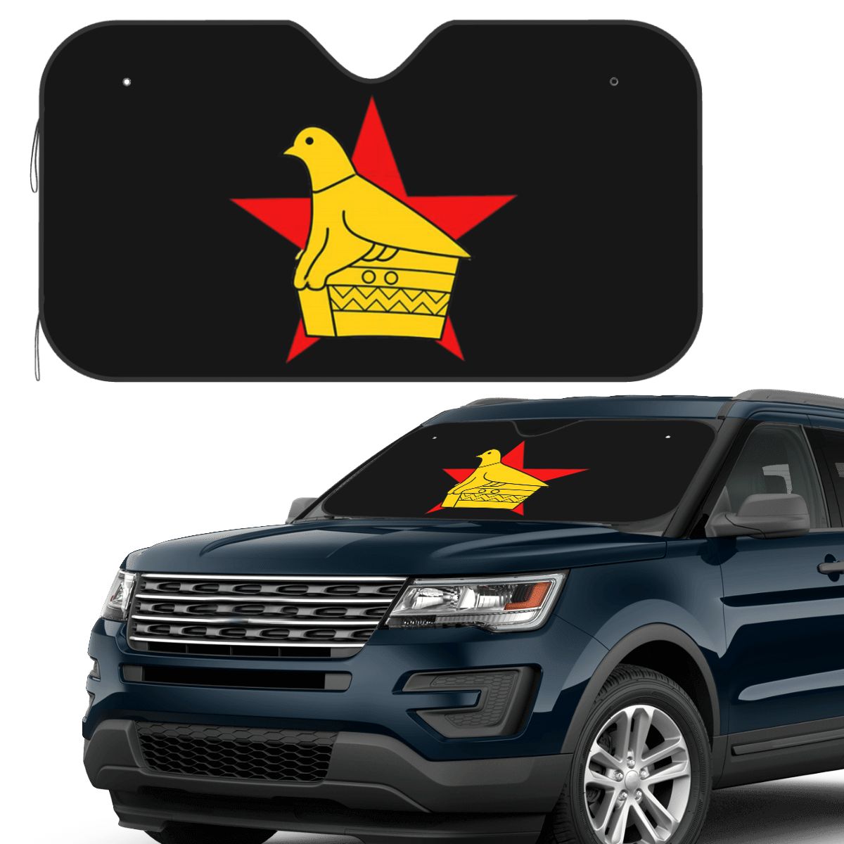 Car Accessories Zimbabwe - Zimbabwe Cricket Board Custom Sticker Zonnescherm