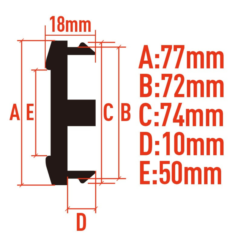 4 stuks 77MM clips 72MM JDM W  - Car Accessories Jdm recensie en prijs