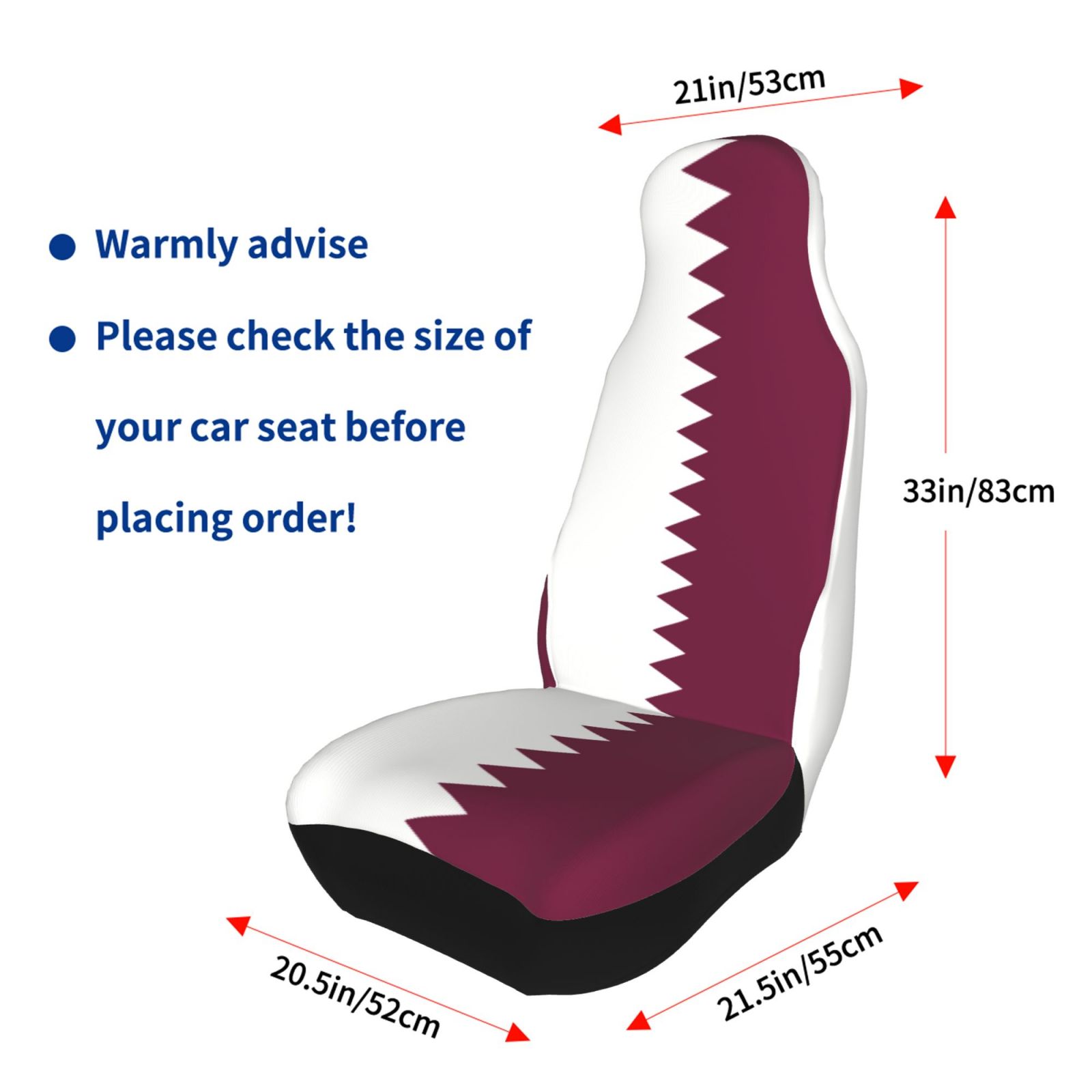 Qatar vlag bedrukte autostoelh - Qatar Car Accessories recensie en prijs