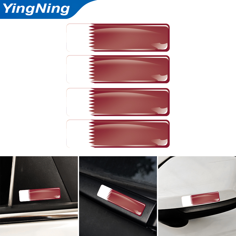 4PCS Qatar Vlag Sticker Vinyl  - Qatar Car Accessories recensie en prijs