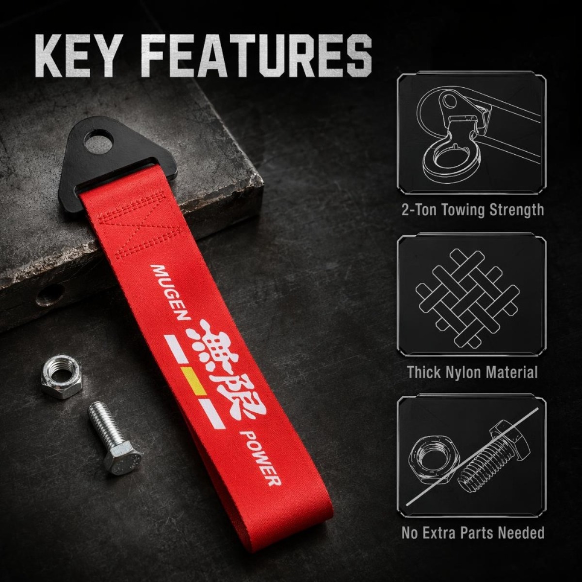 Auto RACING Sleepkabel JDM Dec - Car Accessories Jdm recensie en prijs