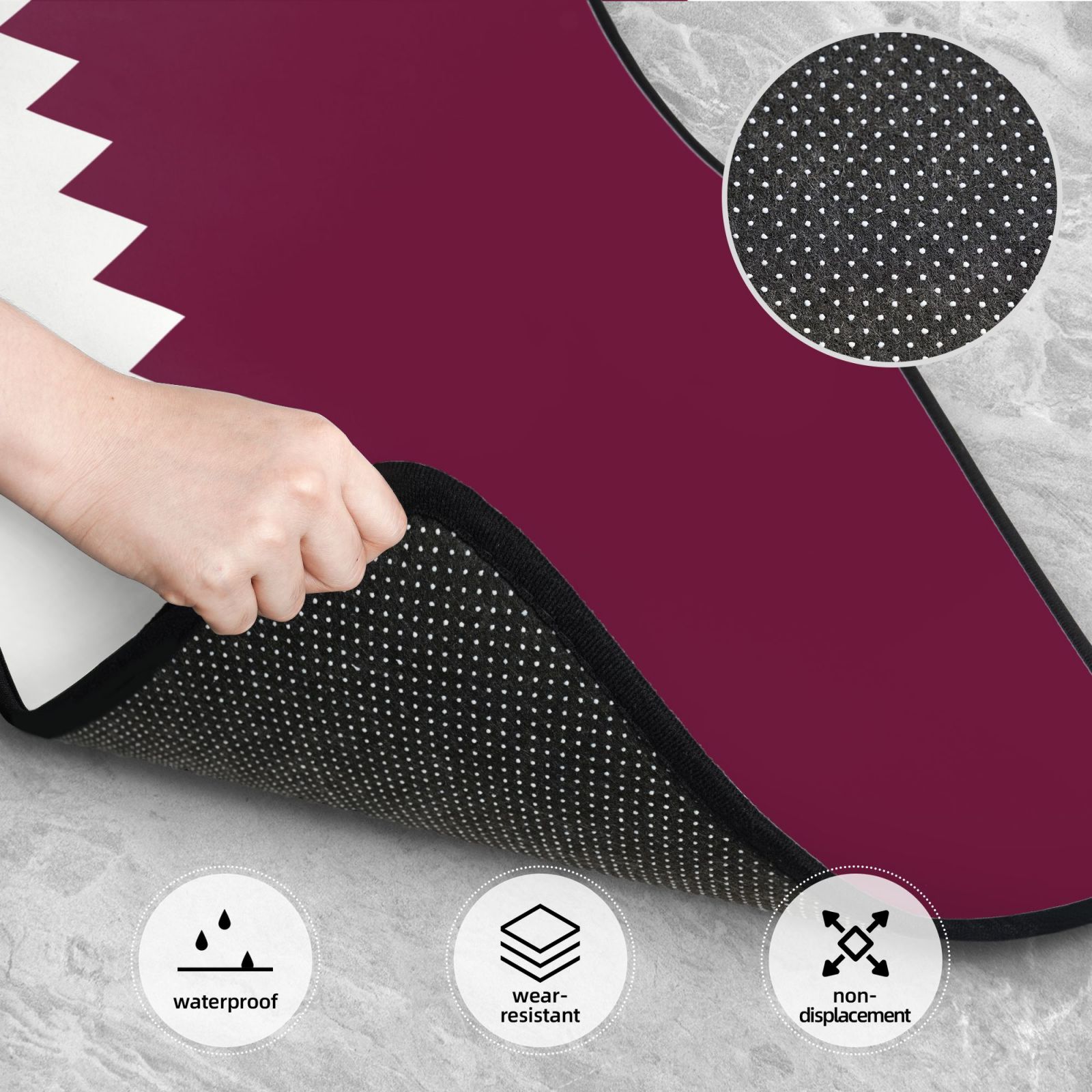 Vlag van Qatar Patroon Autovlo - Qatar Car Accessories recensie en prijs